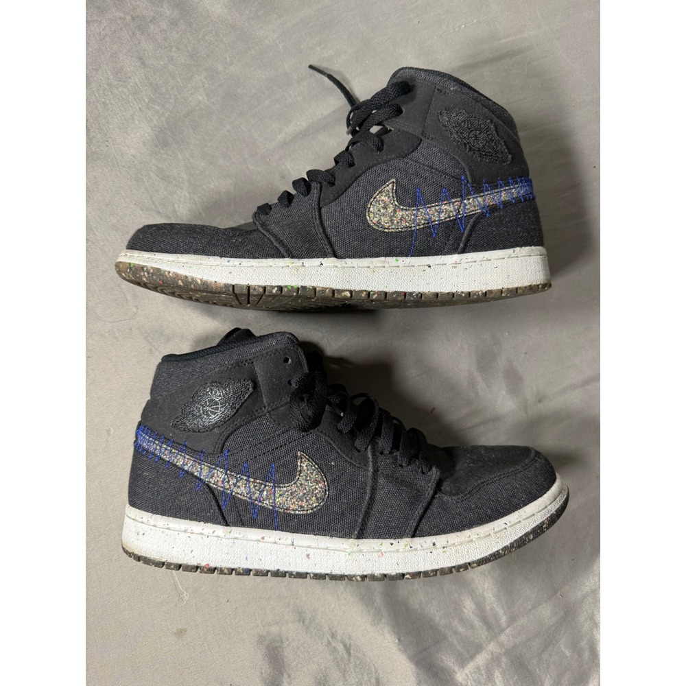 Nike Air Jordan 1 Mid SE Crater Black Wolf Grey DM3529-001 Mens 10.5